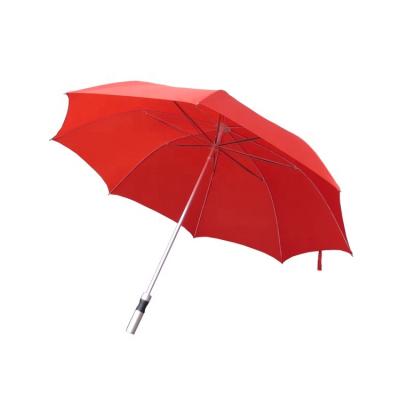 China Promotional Pole Red Color Traditional High Quality Aluminum Cloth Golf Umbrella for sale