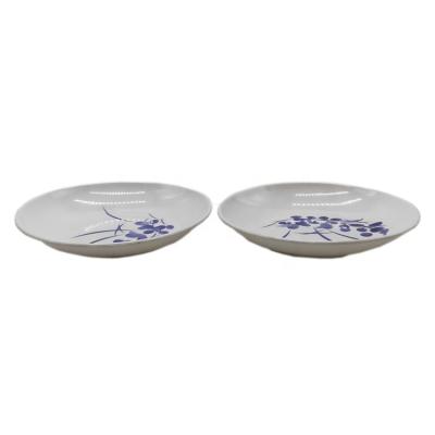 China Sustainable Customized Blue Melamine Patterned Plates for sale