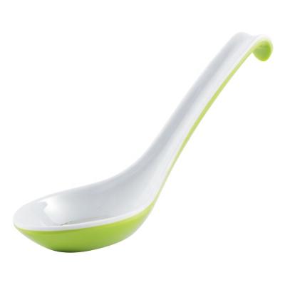 China Sustainable Hot Sale Best Quality Plastic Melamine Chinese Soup Spoon for sale