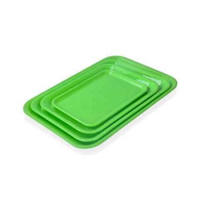 China Disposable Custom Logo Printing Large Plastic Tray, Melamine Tray for sale