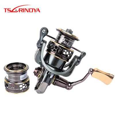 China TSURINOYA Jaguar 2000 Double Spool 9+1 Stainless Steel Spool 2000 Ratio Spin Saltwater for sale