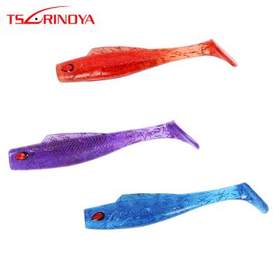 China PVC Tsurinoya 5pcs Soft Lure TS1705 80mm 4.8g PVC Tail Material Soft Plastic Bait Artificial T Bait for sale