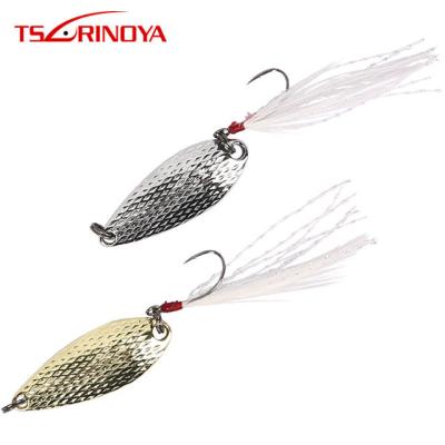 China Tsurinoya Metal Pure Copper Fishing Lure Hard Spoon M12 3.5g/30mm Pure Copper Sequins With High Quality Single Hook Fishing Lure for sale