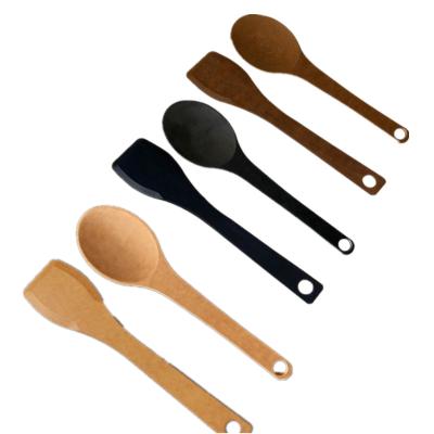 China Eco Friendly Kitchen Slotted Scoops Easy To Clean Rust Proof Woodgrain Cookware Hand Scoop Cookware Kitchen Tools for sale