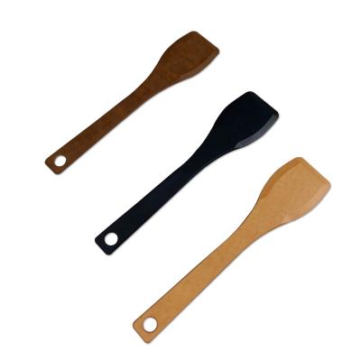 China Sustainable Heat Resistant Eco Friendly Kitchen Slotted Scoops Rust Proof Woodgrain Kitchenware Tableware Hand Scoop Cookware Cookware Tools for sale