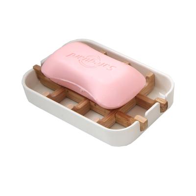 China Best Viable Selling Eco Friendly Bamboo Soap Dish Biodegradable Bamboo Fiber Soap Dish Eco Friendly Soap Dish For Home/Hotel for sale