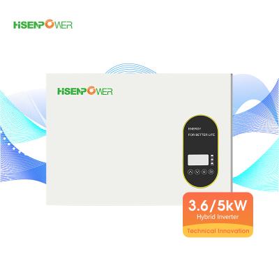 China Best Single Phase 5Kva Pure Sine Wave On Grid Mppt Ups Solar Hybrid Inverter Off Grid Ac Coupled Parallel Connection 590*405*205mm for sale