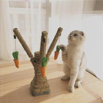 China Cat Scratcher Toy Sisal Cat Custom Made Viable Wholesale Scratching Tree with Cat Toys for sale