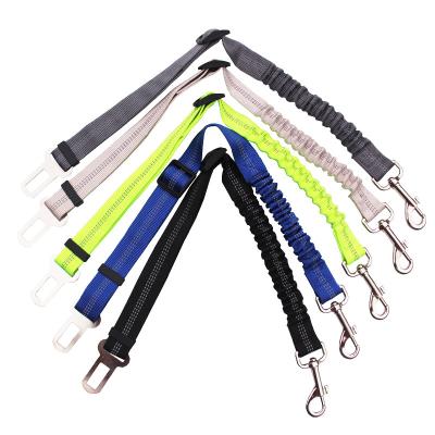 China Wholesale Custom Viable Dog Seat Belt Pet Car Seat Belt Dog Bungee Comfortable Reflective Leash for sale