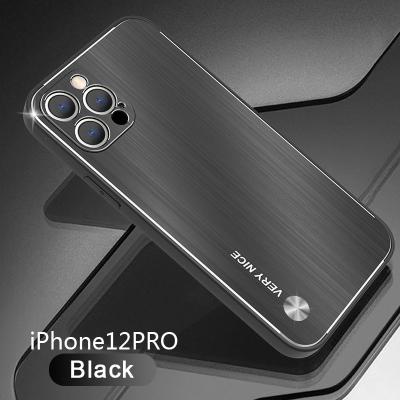 China 2022 IPhone12 Metal Brushed Shockproof New 7/8 Slim Hole XSmax Apple 11 Protective Case 13pro for sale