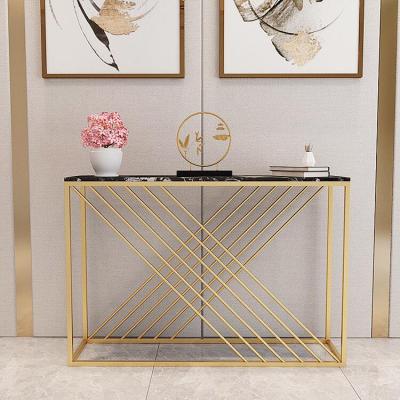 China Mordern hot sale hallway corner console table living room luxury marble decorative console table for sale