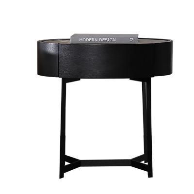 China Contemporary Style Extendable Bedside Night Stand Black Bedside Table Night Stand for sale