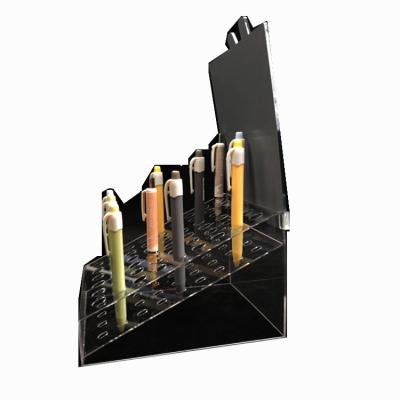 China Simple Transparent Acrylic Pen Holder Stationery Shop Holder Eyebrow Pencil Tip Storage Display for sale