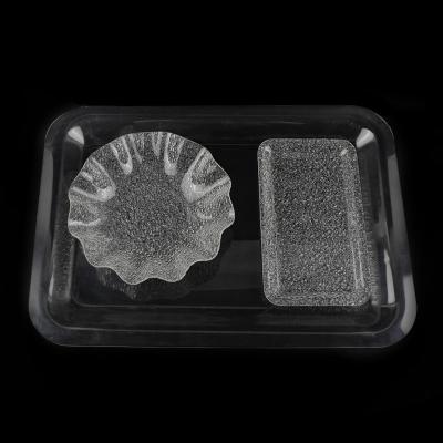 China Hotel Home Restaurant Tray Clear Acrylic Tray Set Serving High Production Plastic Without Handles for sale