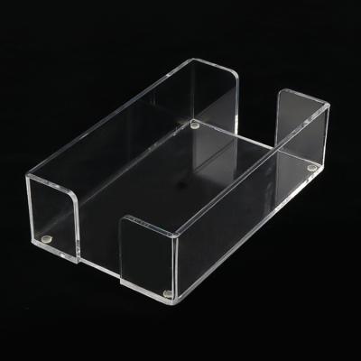 China Desktop Storage Box Mask Storage Box Modern Acrylic Transparent Disposable Mask Storage Box for sale