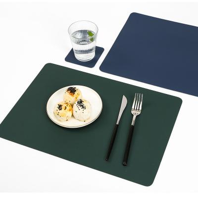 China Non Slip Ready To Ship Custom Leather Products Waterproof Anti Slip Leather Desk Mat For Home Resturant Hotel for sale