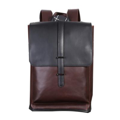 China 2021 Fashion PU Leather Briefcase Bag Trendy Latop Men Backpack for sale