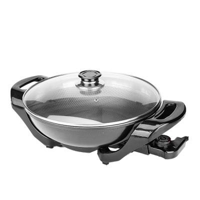 China Household Top Quality Fryer Round Shaped Electric Frying Pan S/S Triple High Quality Steel Wok for sale