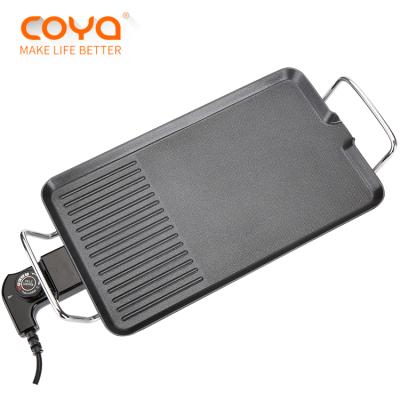 China Hotel Factory Manufacture Restaurant Home Various Square Barbecue Aluminum Electric Grill Pan for sale