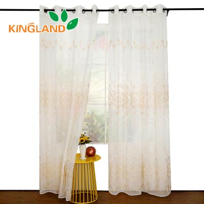 China Wholesale Insulated Voile Embroidery Curtain Fabrics For Living Room for sale