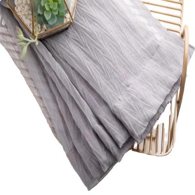 China High quality memory home textile best price sand embossed sheer curtain fabric roll for wholesale for sale