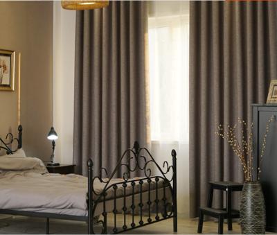 China Blackout 3 Pass Acrylic Foam Coated Hotel Used Blackout Type Look Canvas Curtain for sale