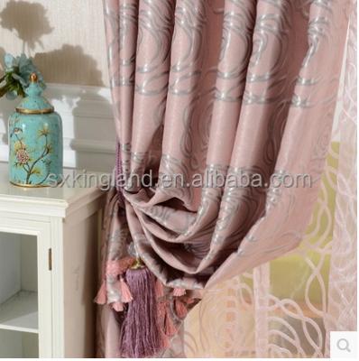 China Romantic Blackout Good Quality Parasol Jacquard Drapery Curtain for sale