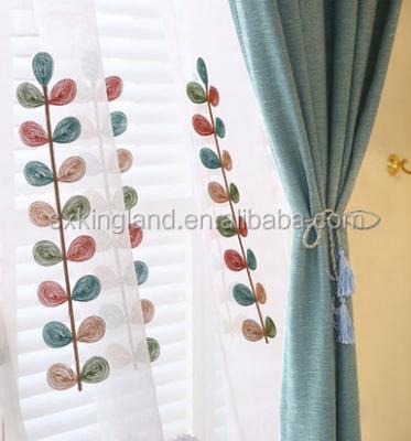 China Sheer curtain of European flame retardant plain sheer curtain curtains in day and night look for sale