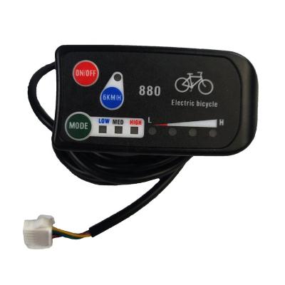 China City bike electric bicycle 36v 48v ebike led display LED880 control panel 3 speed with SM plug electric bicycle conversion kit for sale