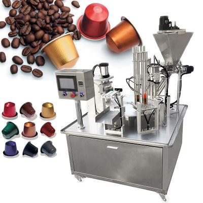 China Food Full Automatic 3 in 1 Rotary Coffee Capsule Packaging Machine K-Cup Nespresso Coffee Capsule Filling and Sealing Machine for sale