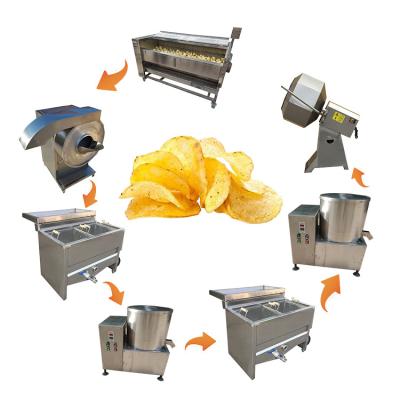 China Fully Automatic Vegetable Processing Plant French Fries Potato Chips Production Line Make Machine Mini Line Price for sale