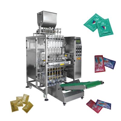 China PLC control system + English interface multi line cosmetic multilane lotion packing machine packaging hair shampoo machine for sale