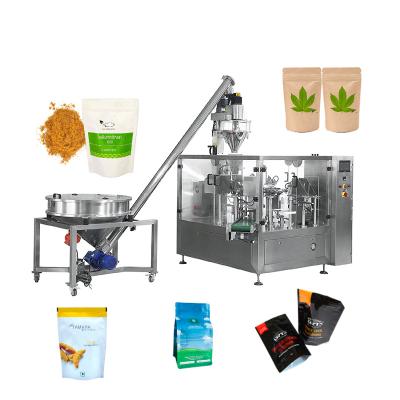 China Automatic Rotary Food Premade Bag Packing Machine For Spices Powder Flour Masala Mini Pocket Zipper Doypack Pouch Packaging Machine for sale