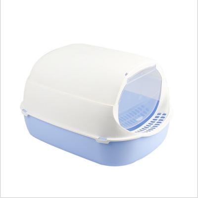 China Anti-splash stocked cattoilet toilet Fully Enclosed Free Access Removable Cat SuppliesCat Folding Cleaning Box Lite for sale