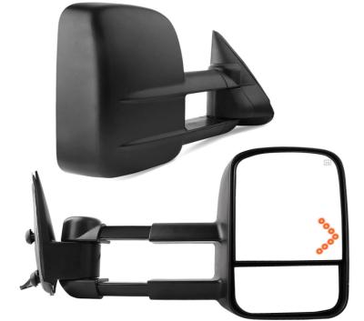 China Dynamic Towing Mirror For 07-14 Yukon Tahoe Sierra Silverado Power Heated Telescoping LED Arrow Signal for sale