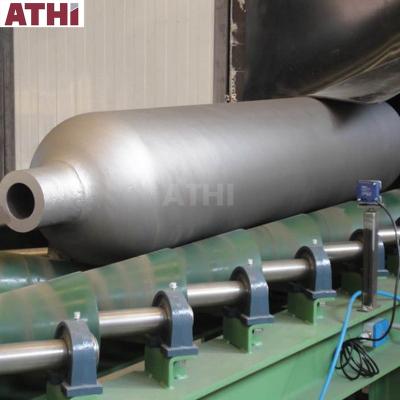 China Customer Requirement Liquefied Gas Cylinder V Roller Type Shot Blasting Machine for sale