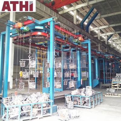 China Building Material Shops High Efficiency Custom Continuous Overhead Rail Shot Blasting Machine For Engine Block Cylinder Auto Parts Shot Blast for sale