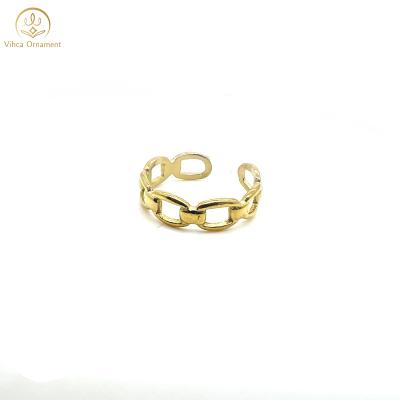 China FASHIONABLE Good Quality Ladies Simple Extension Opening Stainless Steel Ring for sale