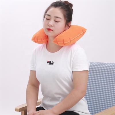 China Inflatable U Shape Portable Inflatable Travel Neck Pillow for sale