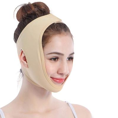 China Eco-friendly Neck And Chin Compression Garment Wrap Post Chin Strap Bandage Face Women Surgical Slimmer for sale