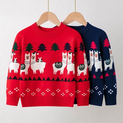 China Autumn Winter Baby Boy Girl Cartoon Deer Pullover Sweaters Baby Boy Kids Knitted Long Sleeve Cardigan Knit Children's Sweaters for sale