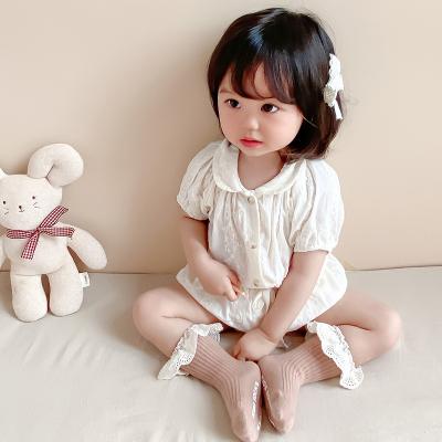 China Lovely Breathable Princess Style Embroidery Short Sleeve T-shirt+PP Cotton Shorts Suit Summer Toddler Babies Where Clothing Sets for sale