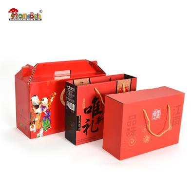 China New Style Cardboard Handmade Paperboard Customized Chinese New Year Packaging Gift Box for sale