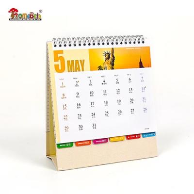 China Tear Off Service Printing Manufacturer Logo Calendar Table Cardboard Calendar Custom Print On Request for sale