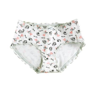 China Cotton Breathable Floral Panties Large Size Cute Briefs For Women for sale