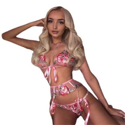 China Polyester New Fashion Printed Sexy Bikini Bowknot Lingerie for sale