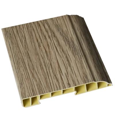 China Interior Decoration Wood PVC Wall Panel Skirting Board For Flooring HomeDecoration Accessories for sale