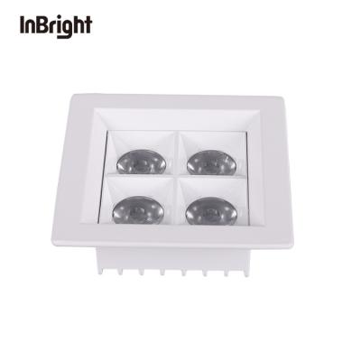 China CE Rohs OEM multiple high end rectangle aluminum downlight square 30w recessed multiple spot 15w 24w cob led downlight for mall for sale