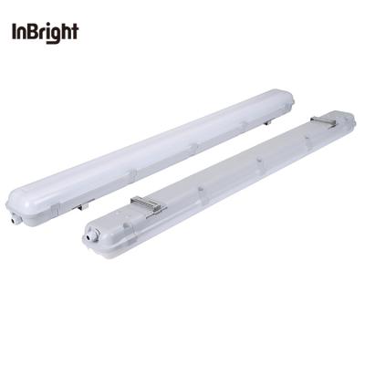 China warehouse supermarket waterproof 40w ip65 tube led garage light tri proof led office led linear light led tube lights for sale