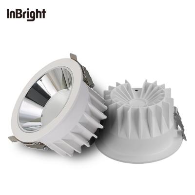 China High quality indoor led warehouse downlight manufacture die casting aluminum dimmable round ceiling recessed 20w cob downlight for sale